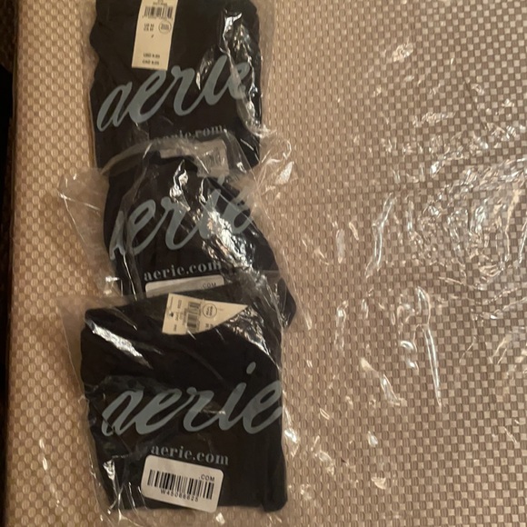 NWT AERIE LOT OF 3  Modal Ribbed fabric underwear black medium - Picture 4 of 5